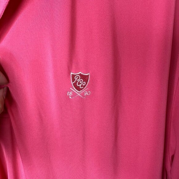 Peter Millar Summer Comfort Pink Golf Short Sleeve Country Club PCC Shirt Sz L - Picture 3 of 10